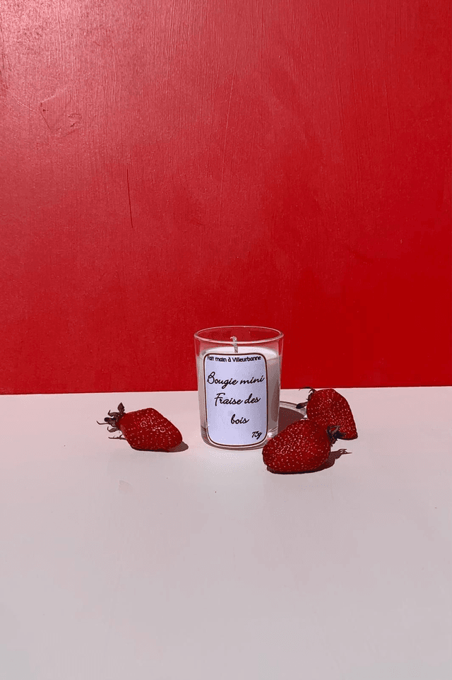Bougie mini fraise des bois 